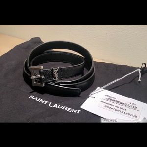 NEW YSL Monogram Belt (black/silver)